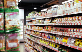 Items organized on shelves